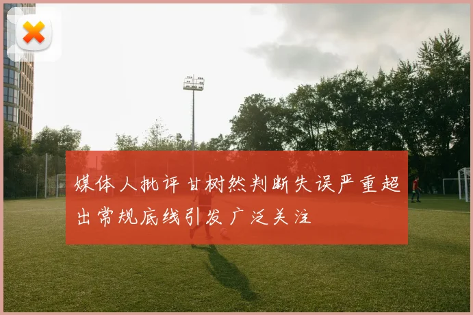 媒体人批评甘树然判断失误严重超出常规底线引发广泛关注